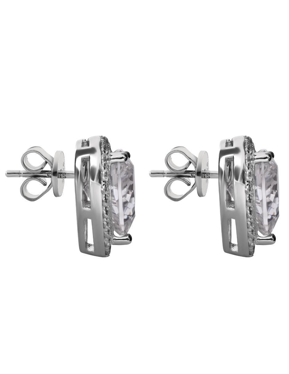 Broqueles de corazón de plata P 925 con acabado brillante 3