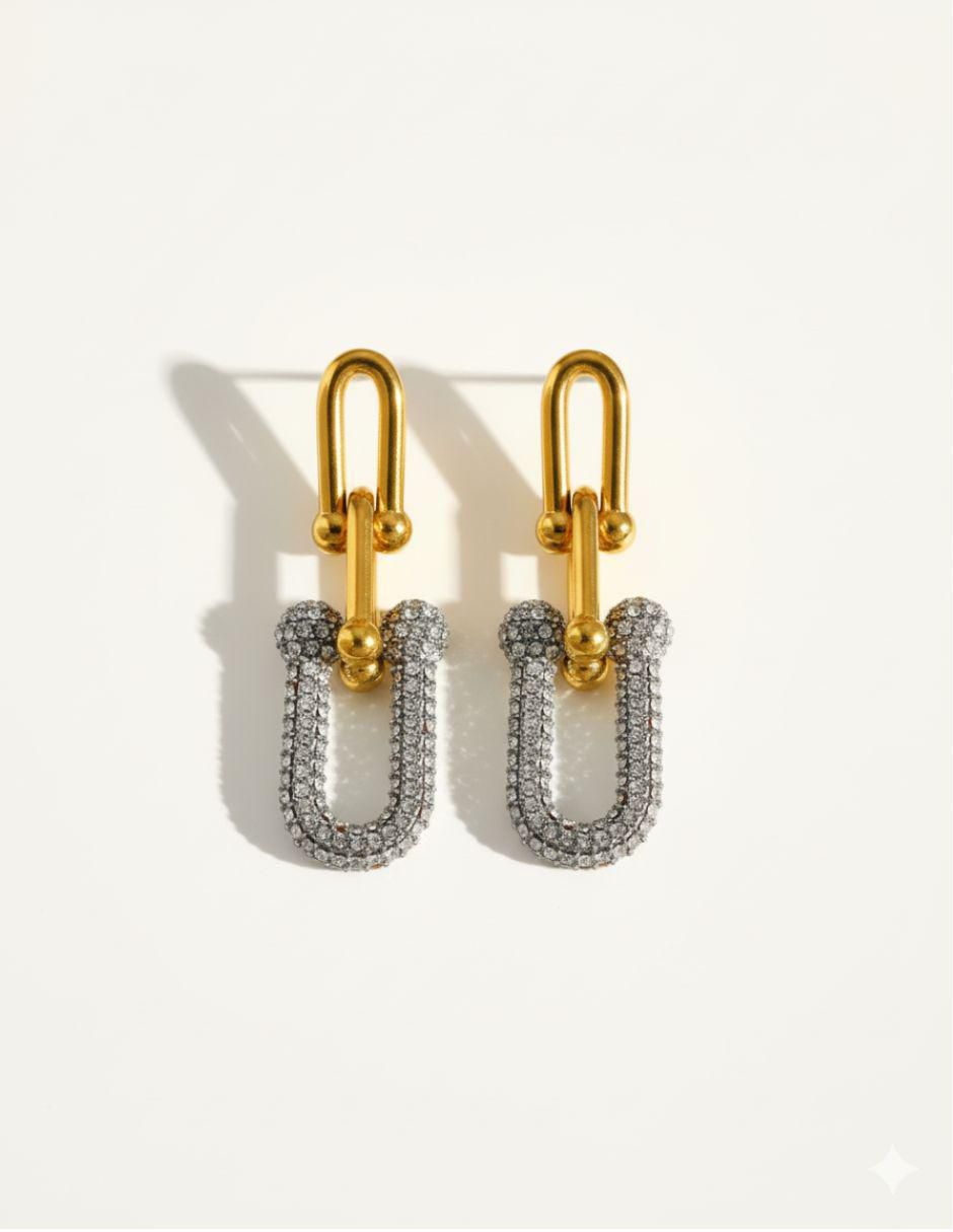 Aretes de oro laminado 9 k con acabado pulido