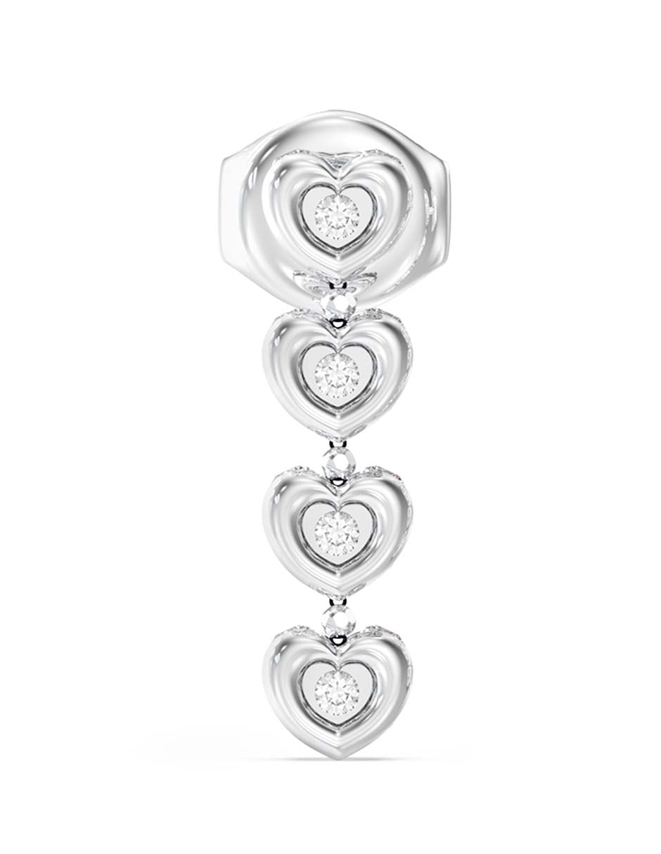 Aretes de corazón con acabado pavé circonita Aretes de corazón con acabado pavé circonita