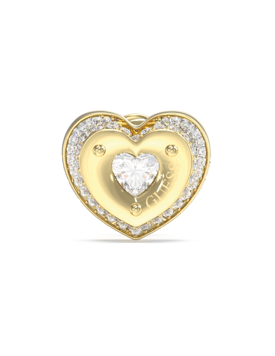 Aretes de corazón con acabado pavé 3