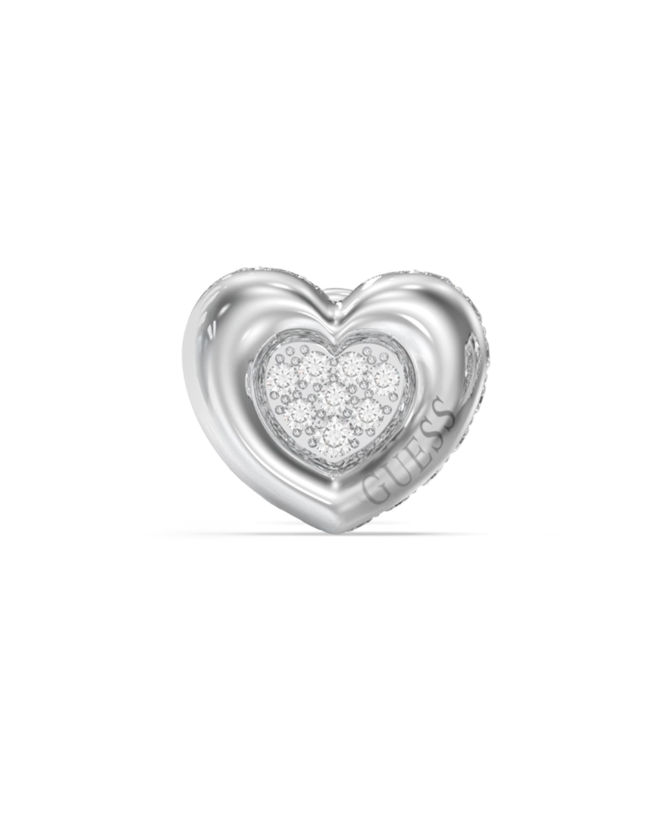 Aretes de corazón con acabado pavé 3