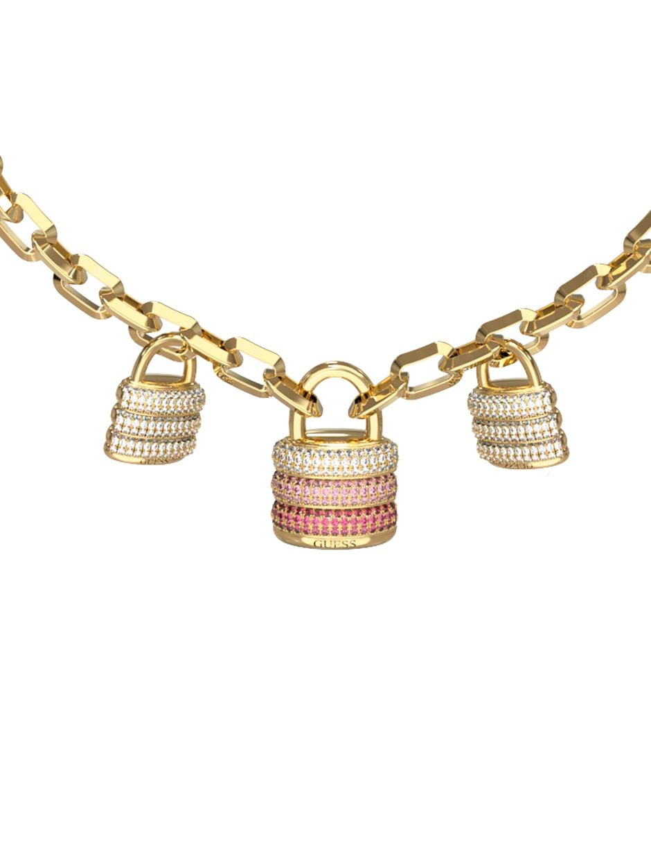 Collar no aplica "de (si aplica)" candado guess my secret "de" acero inoxidable sin kilataje 3