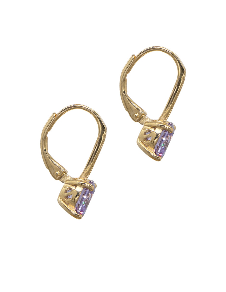 Aretes circulares de plata P 925 con acabado pavé 2