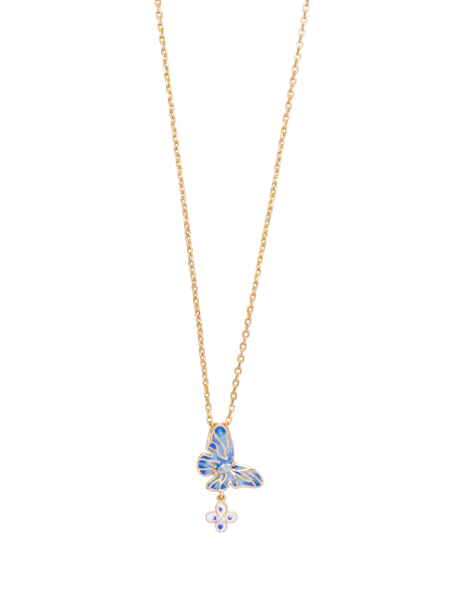 Collar con dije de mariposa Westies de plata P 925