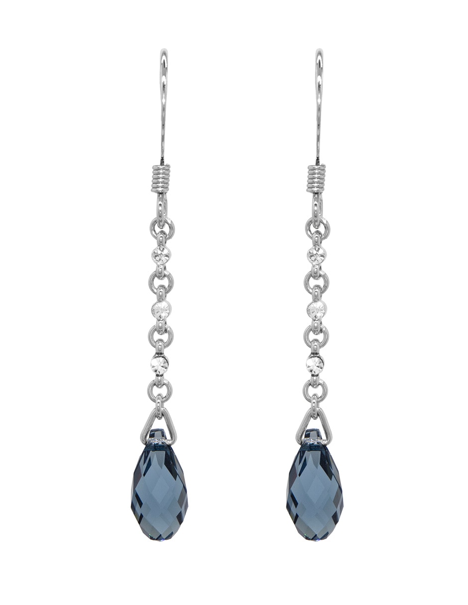 Aretes de gota con acabado pavé cristal Aretes de gota con acabado pavé cristal