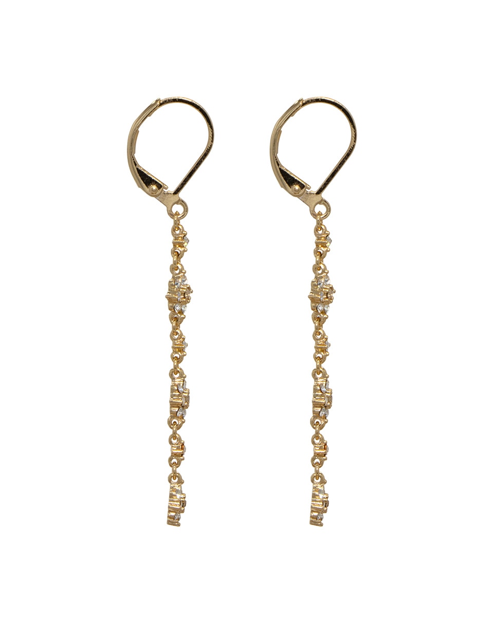 Aretes de flor Carré con acabado pavé cristal 6