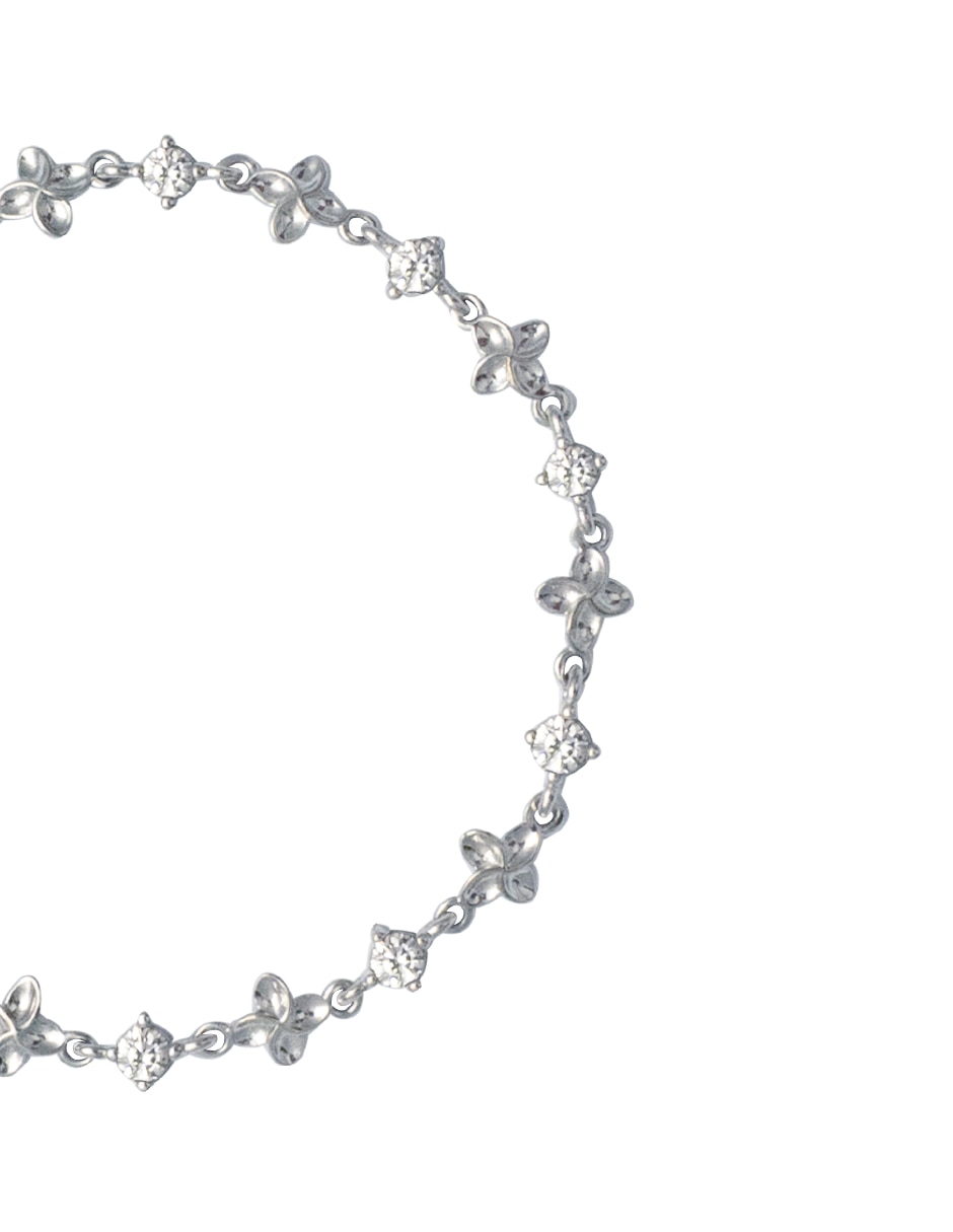 Pulsera Carré con zirconia cúbica con acabado pulido