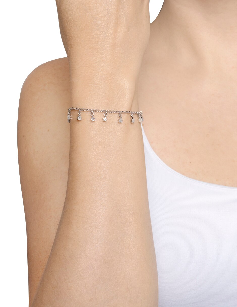 Pulsera con zirconia acabado pulido 3