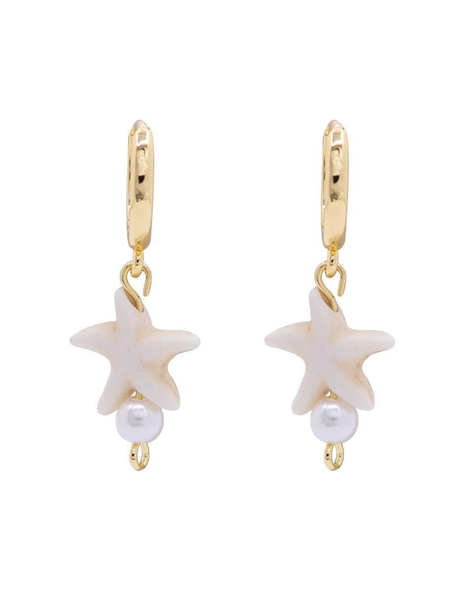 Aretes de estrella con acabado brillante