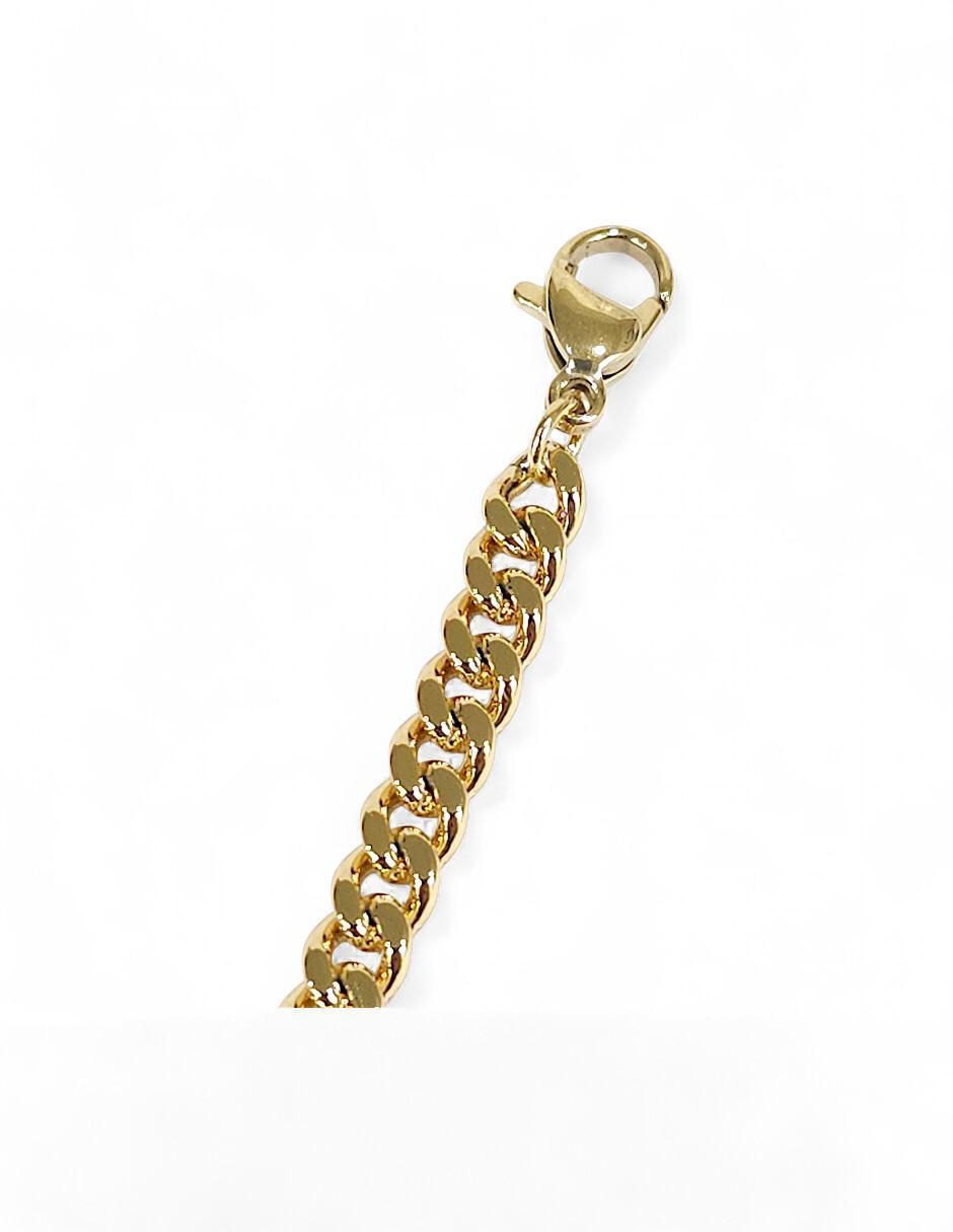 Pulsera con zirconia acabado baño de oro 18 K 7