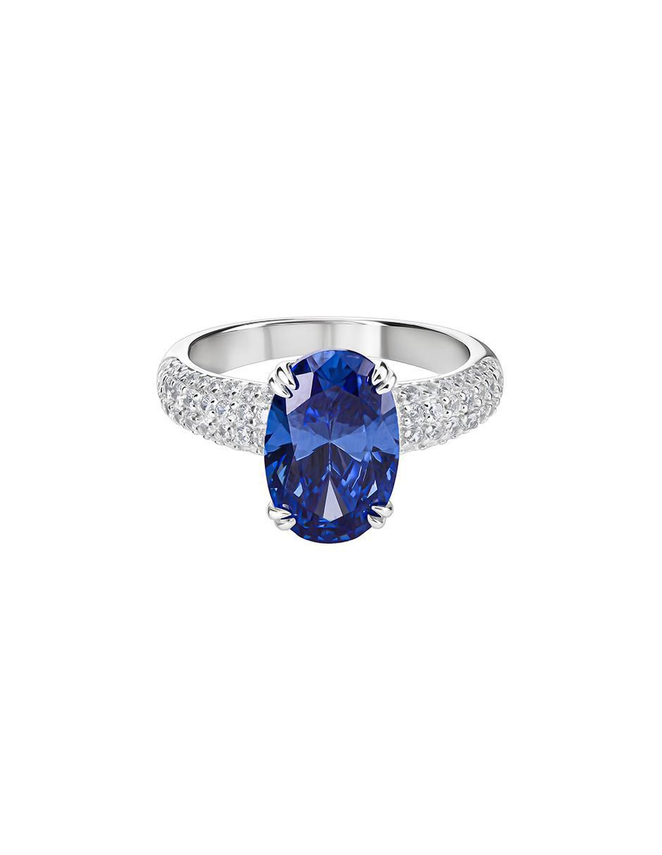 Anillo ovalado P 925 de plata zafiro brillante Anillo ovalado P 925 de plata zafiro brillante