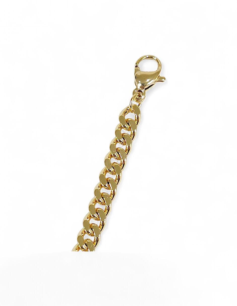 Pulsera con zirconia acabado baño de oro 18 K 7