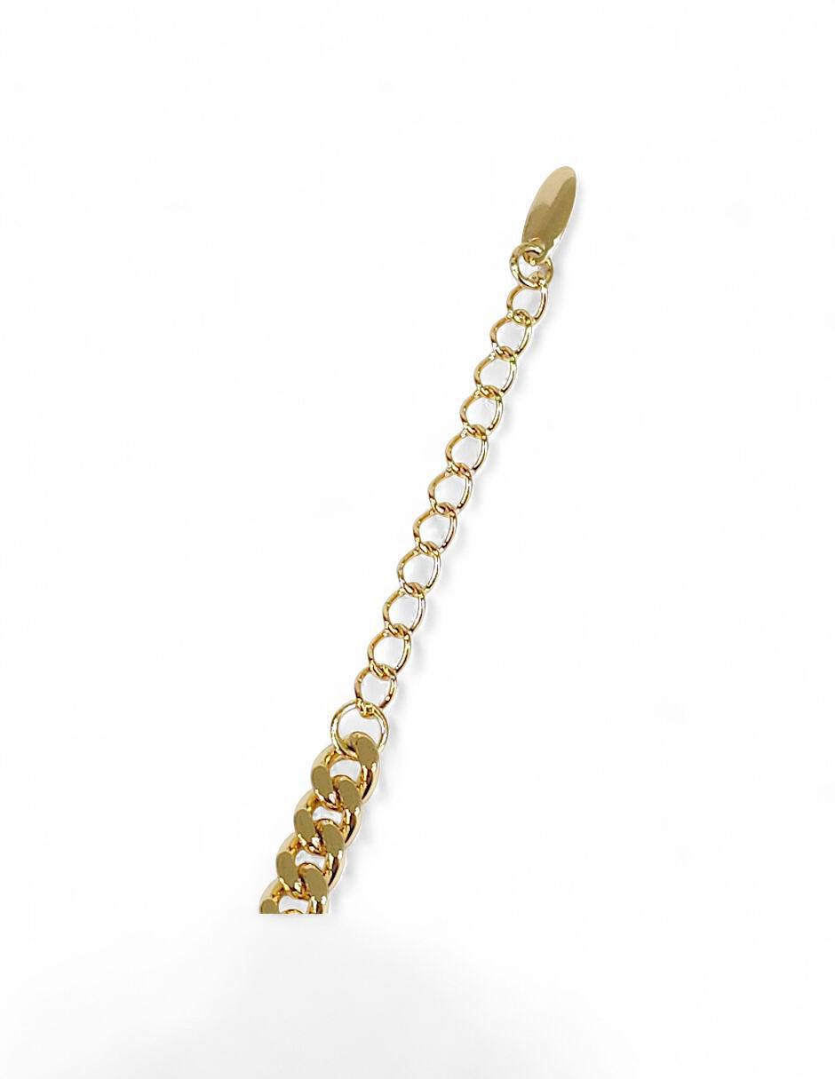 Pulsera con zirconia acabado baño de oro 18 K 8