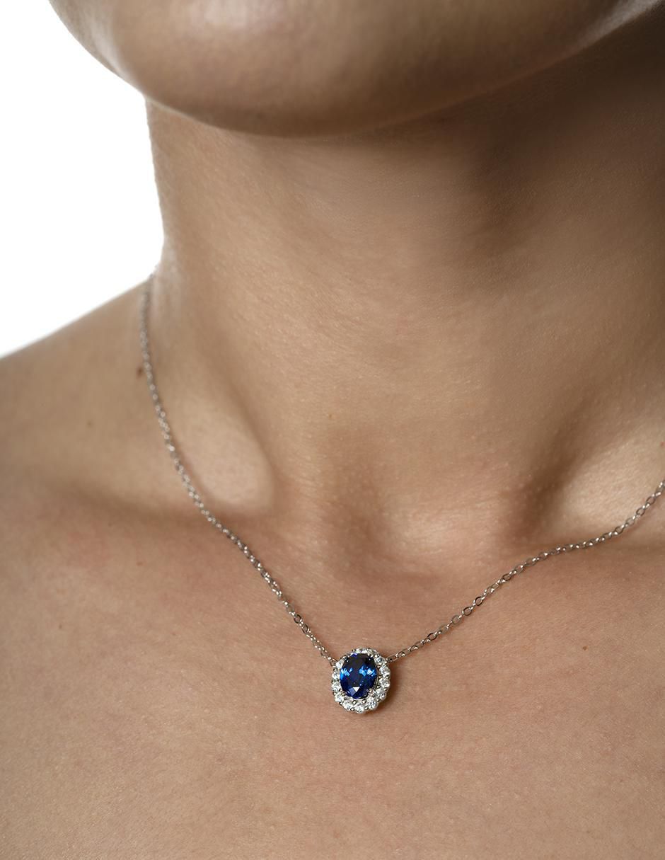 Collar de ovalado de plata P 925 3