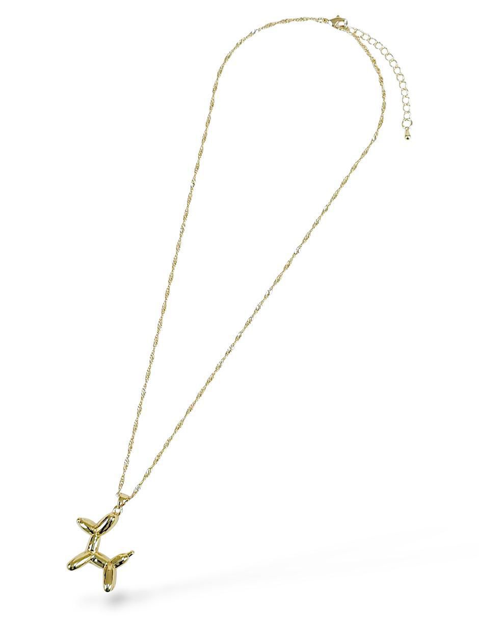 Collar con dije de perro  de baño de oro 18 K 5