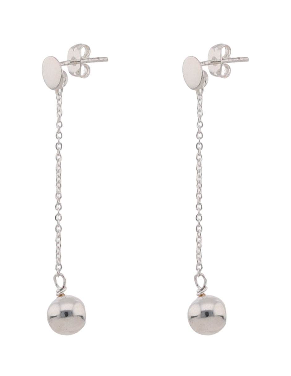 Aretes de bola de plata P 925 con acabado brillante 2
