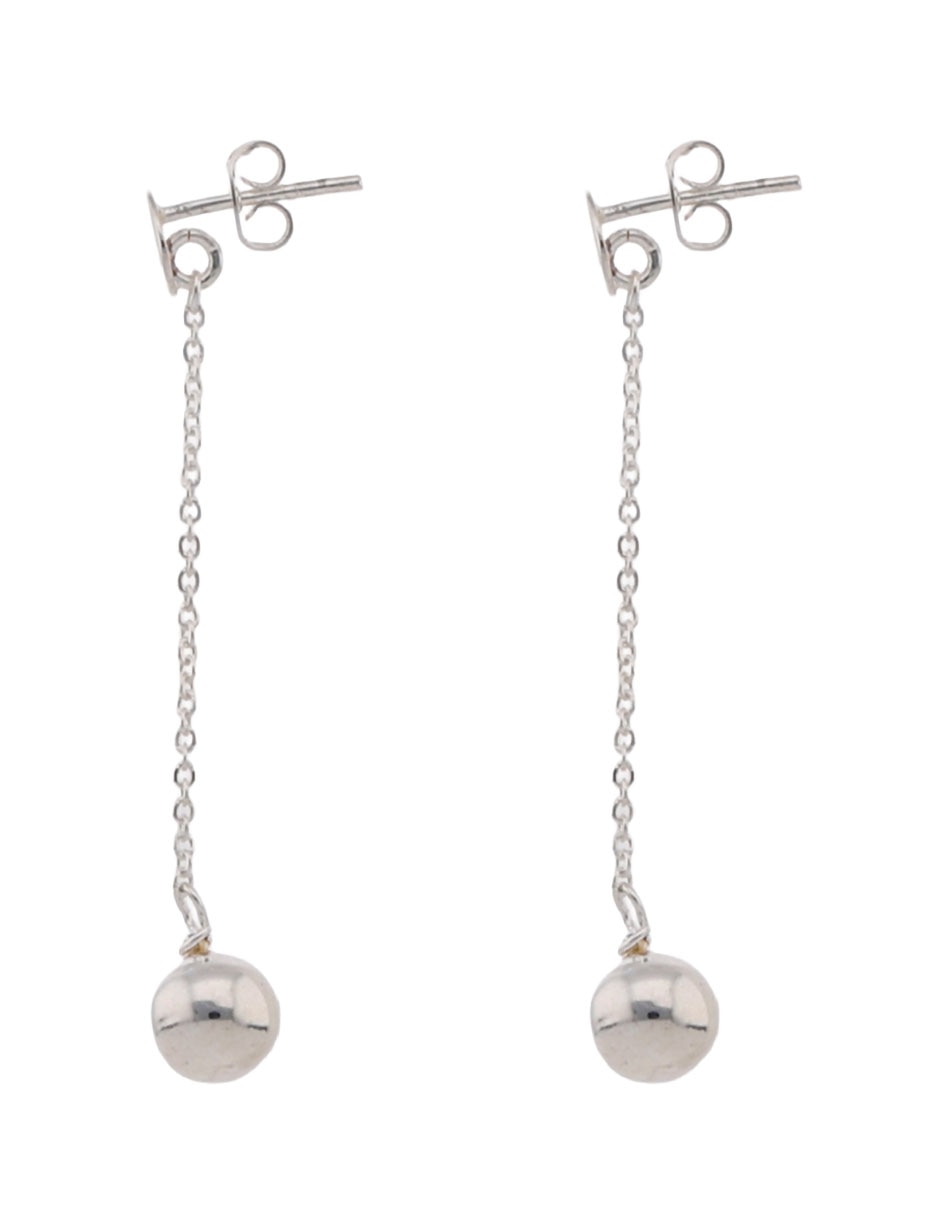 Aretes de bola de plata P 925 con acabado brillante 3