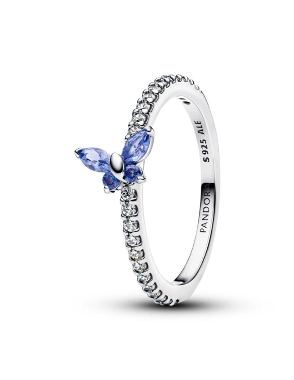 Anillo de mariposa Timeless P 925 de plata zirconia cúbica brillante Anillo de mariposa Timeless P 925 de plata zirconia cúbica brillante