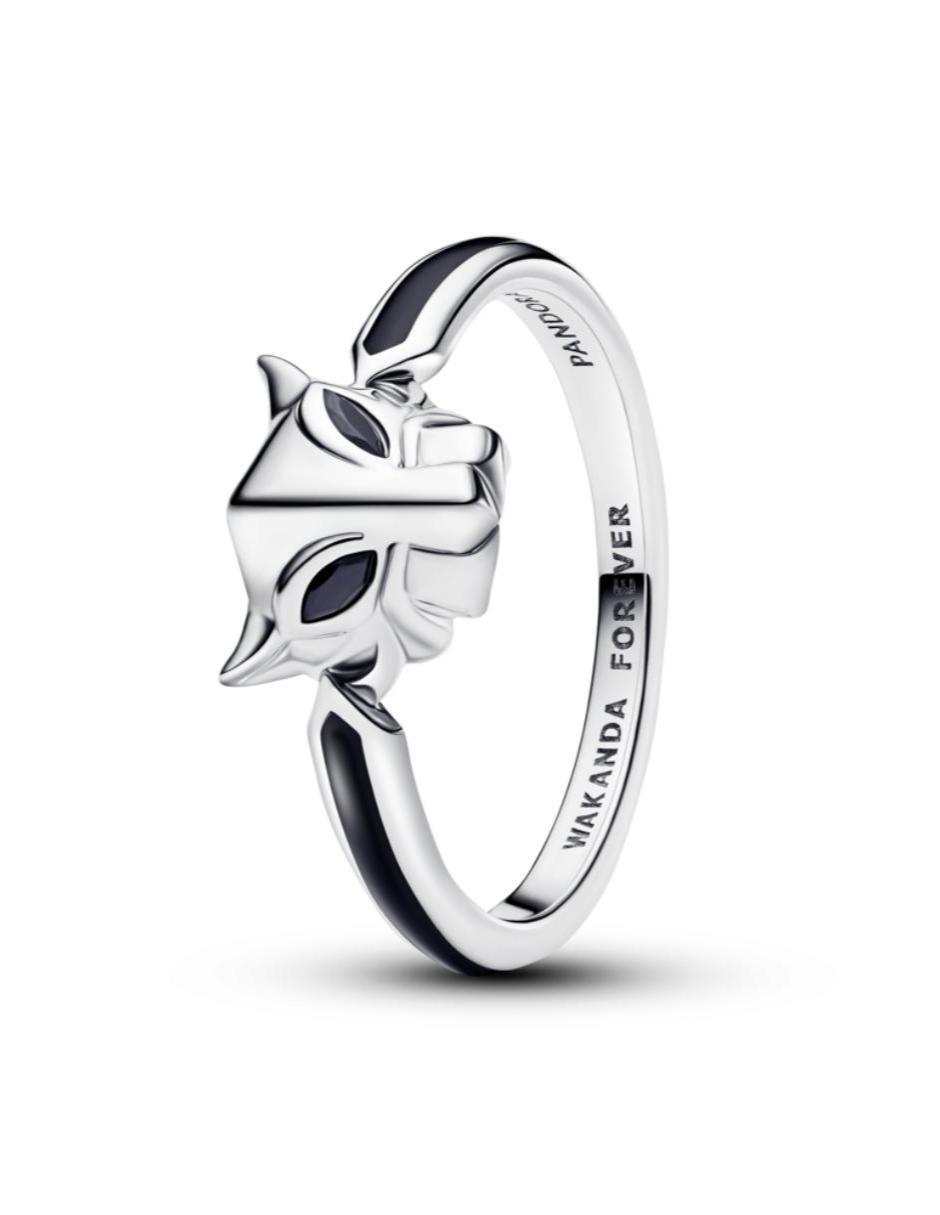 Anillo Marvel Pantera negra P 925 de plata circonita pulido Anillo Marvel Pantera negra P 925 de plata circonita pulido
