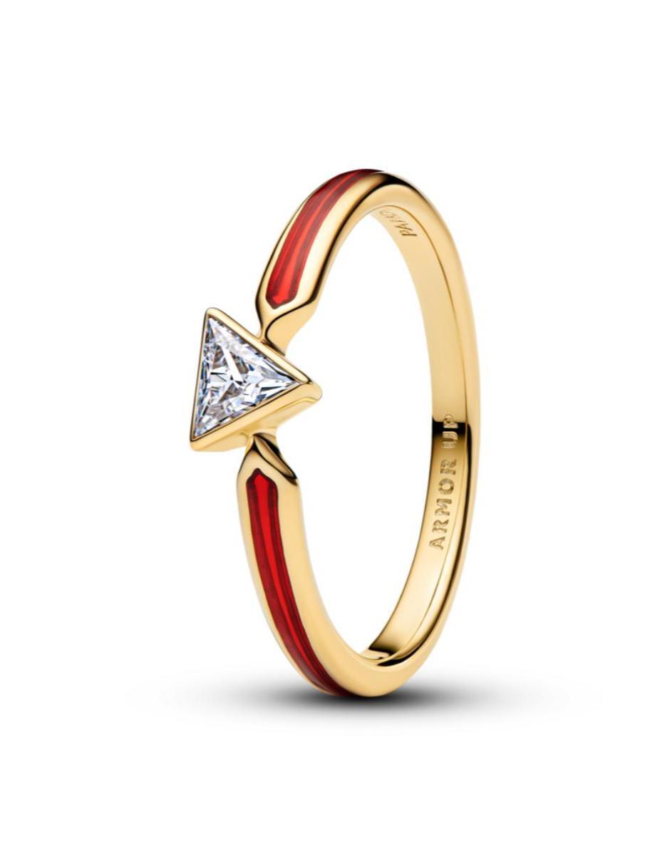 Anillo Marvel Iron Man de plata P 925 zirconia cúbica con acabado baño de oro 2