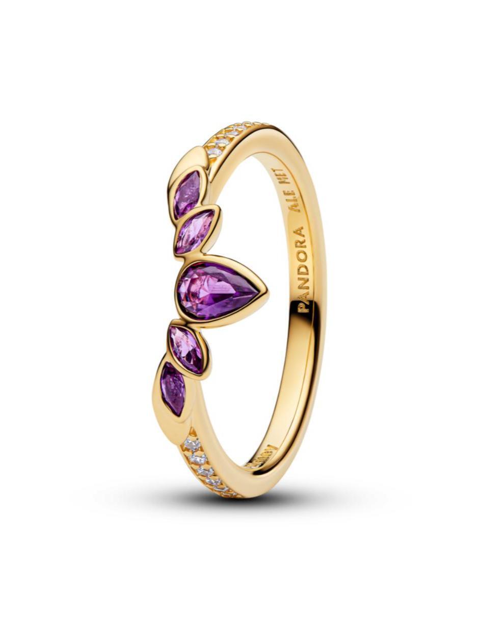 Anillo Disney Anna de plata P 925 zirconia cúbica con acabado baño de oro 2