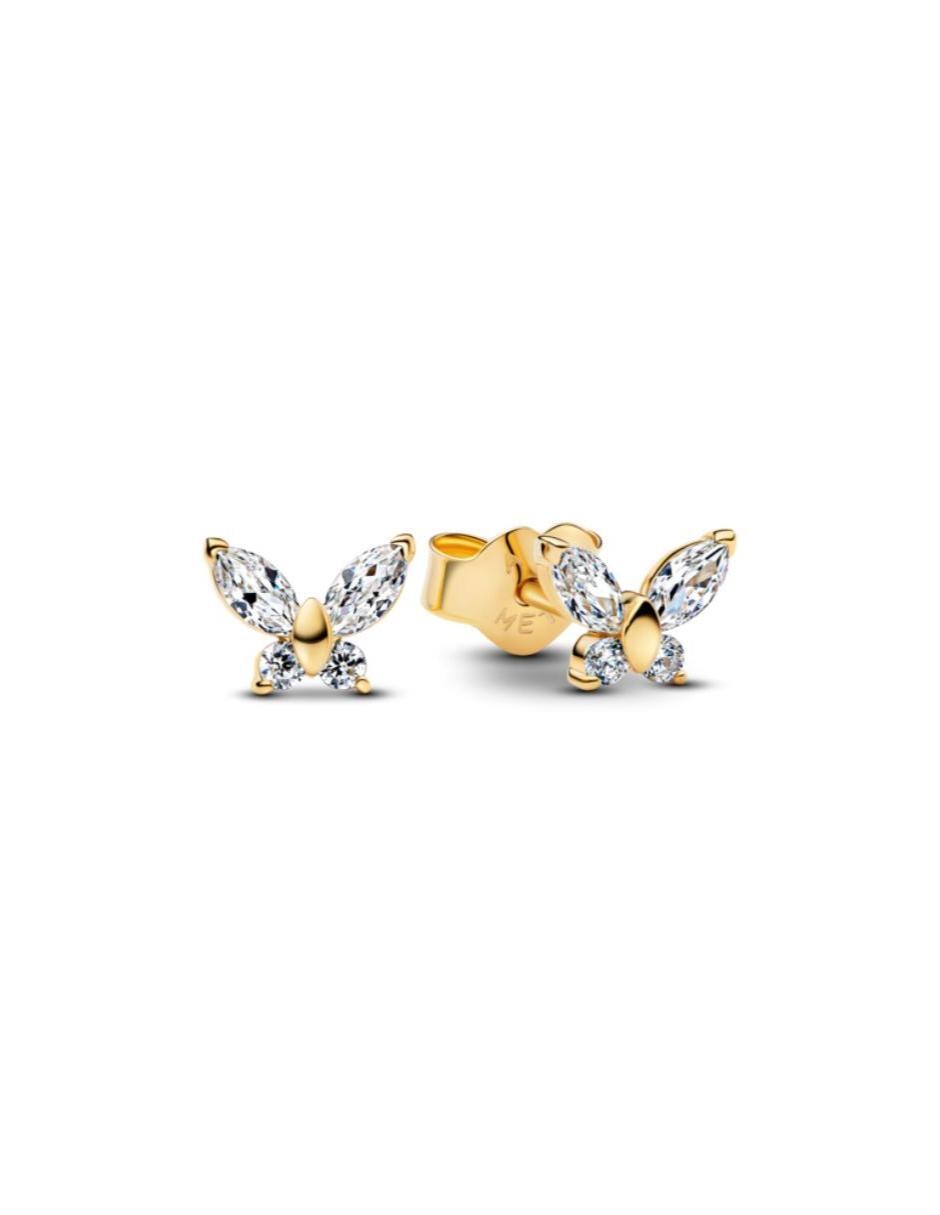 Aretes de mariposa de plata P 925