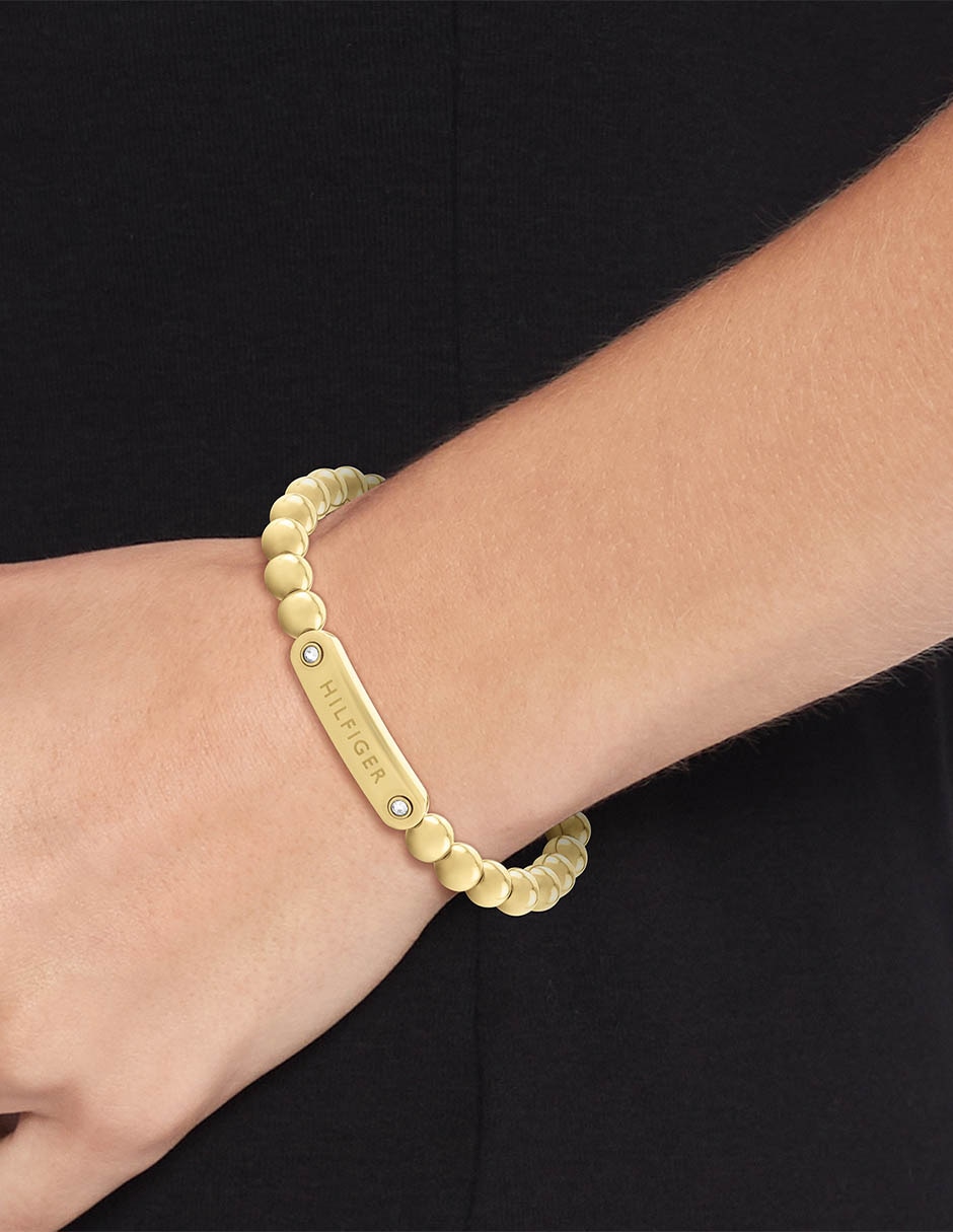 Brazalete con cristal Metal Beads acabado brillante 2