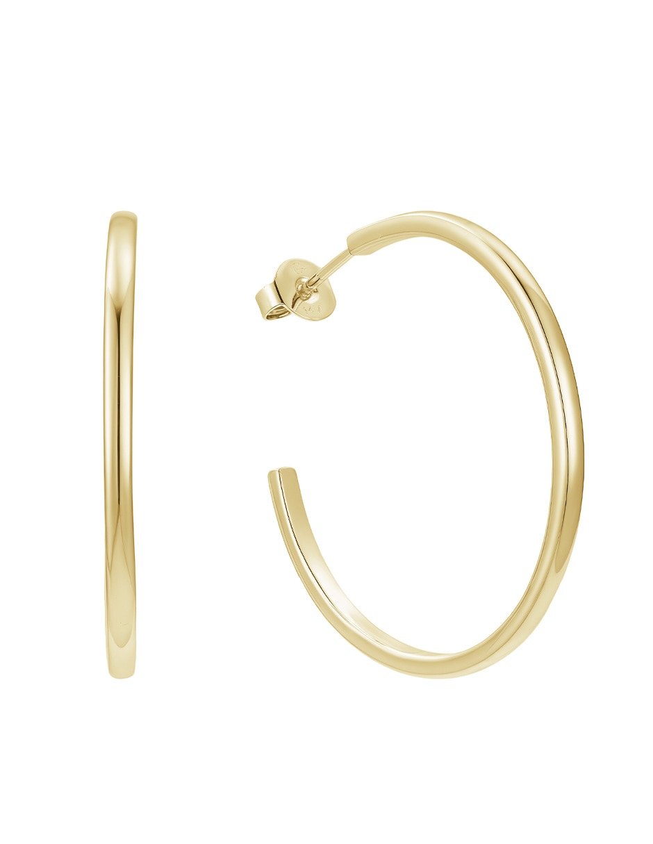 Arracadas con acabado baño de oro 14 K Arracadas con acabado baño de oro 14 K