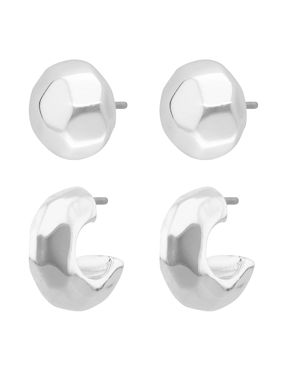 Set de aretes con acabado pulido 2