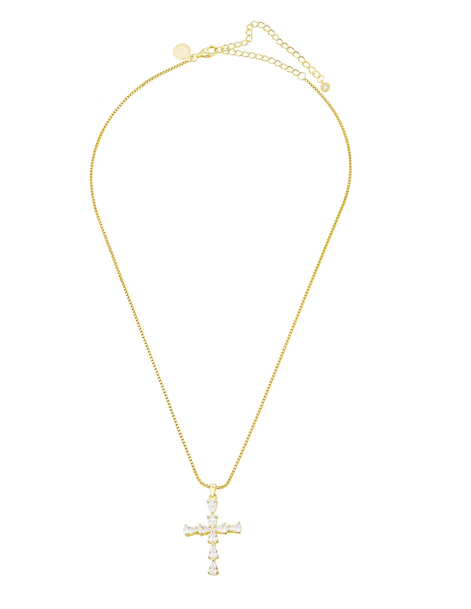 Collar con dije con acabado baño de oro 14 K 3