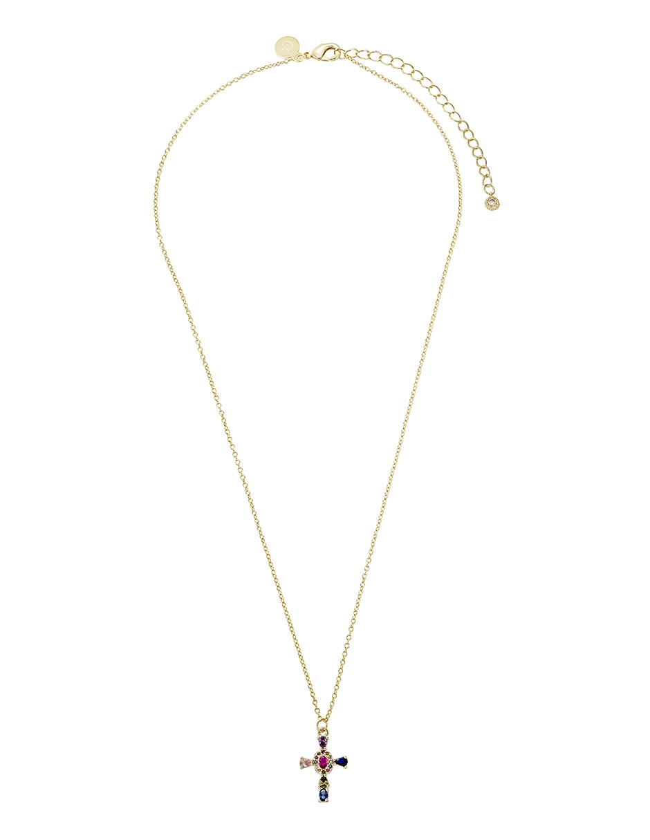 Collar con dije con acabado baño de oro 2