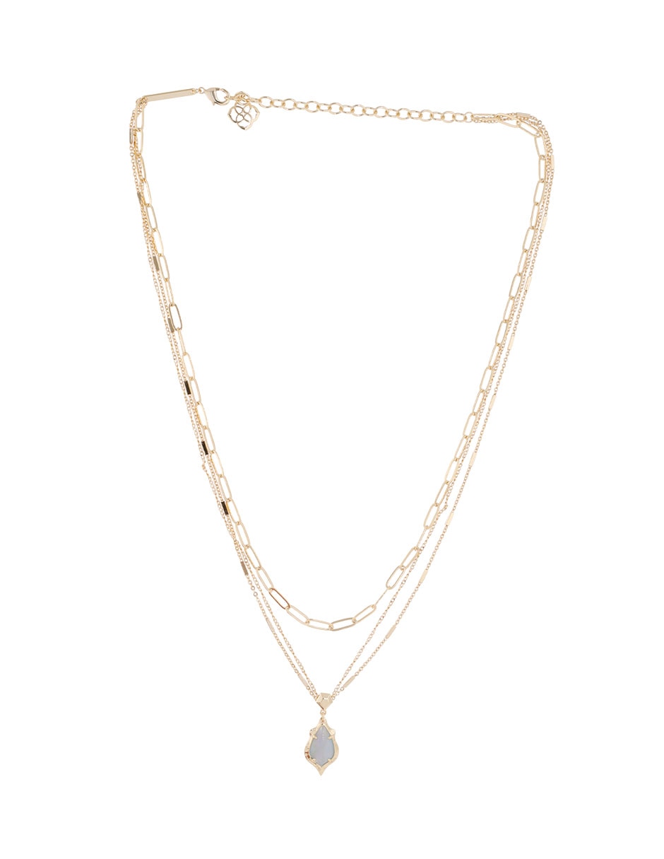 Collar de gota baño de oro 14k 2