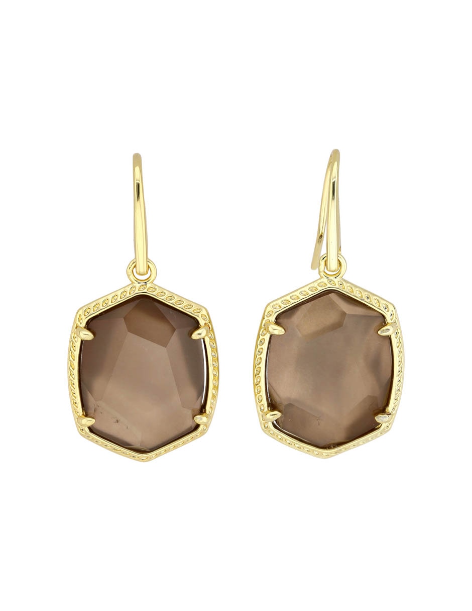 KENDRA SCOTT Aretes Cortos Kendra Scott Con Acabado Baño De Oro Madre Perla