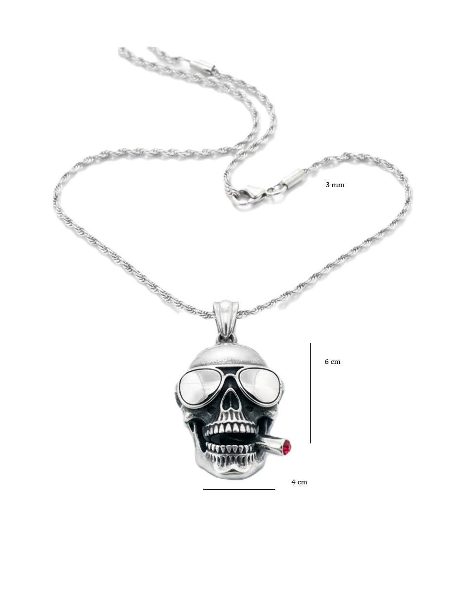 Collar con dije Calavera de calavera 4