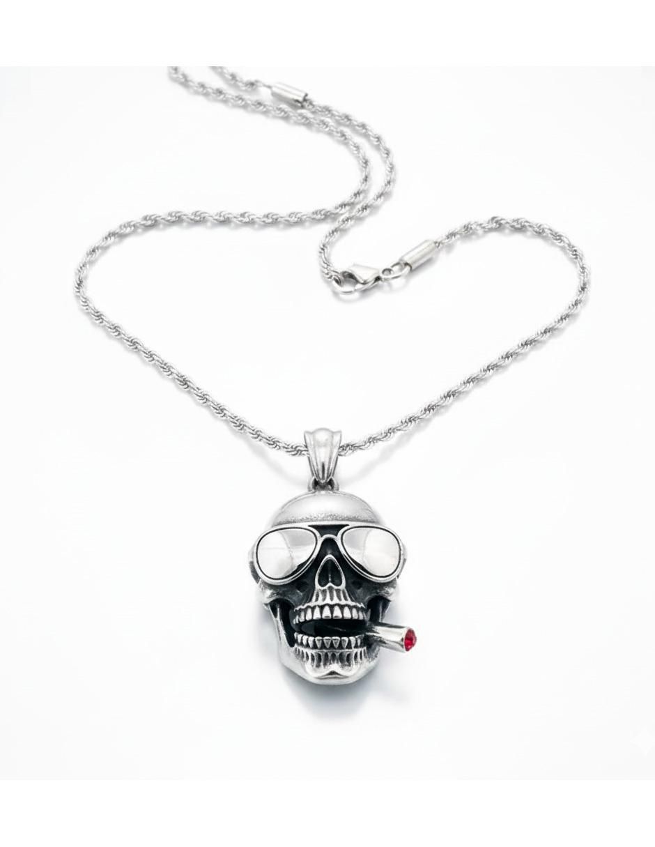 Collar con dije Calavera de calavera 3