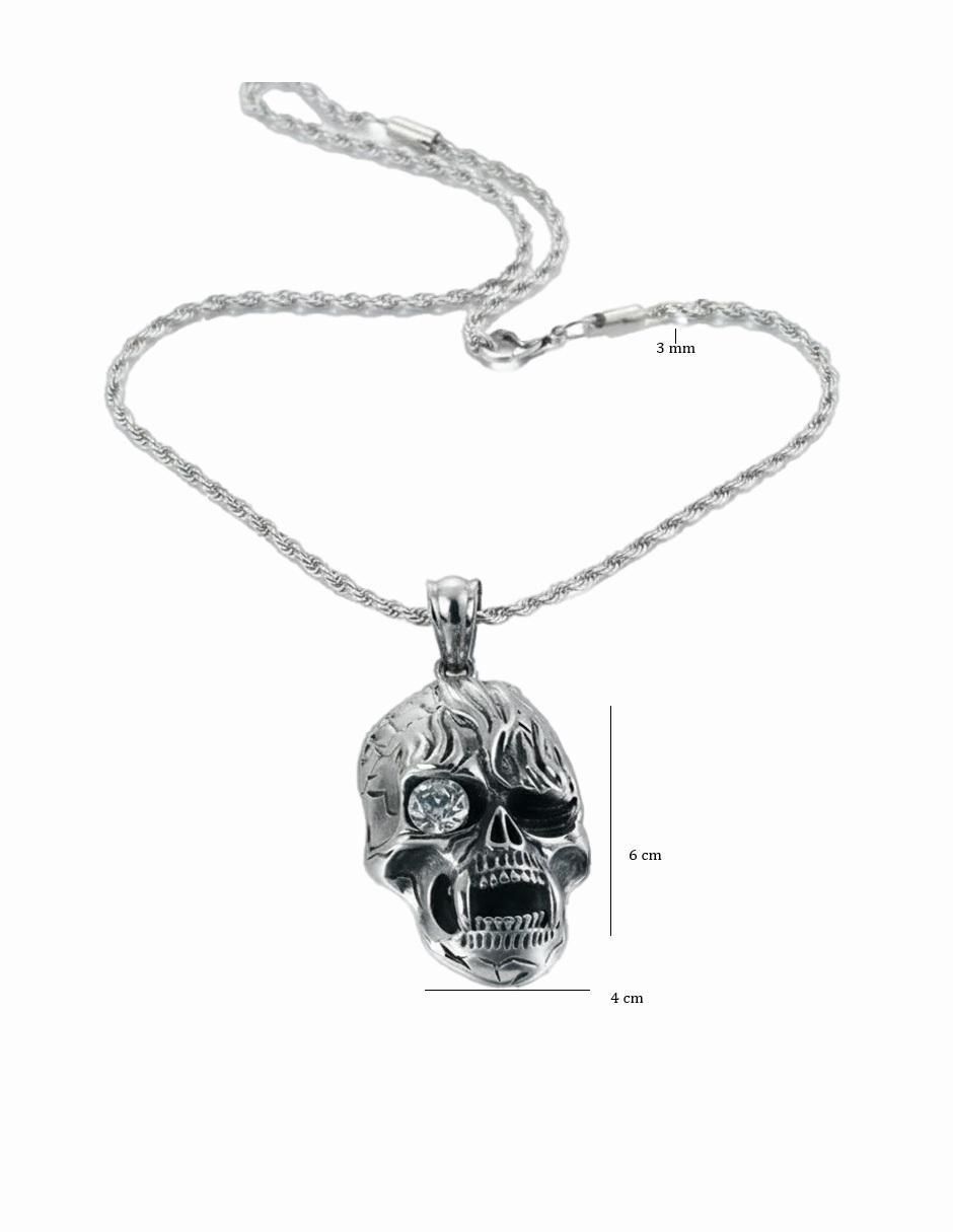 Collar con dije calavera 3