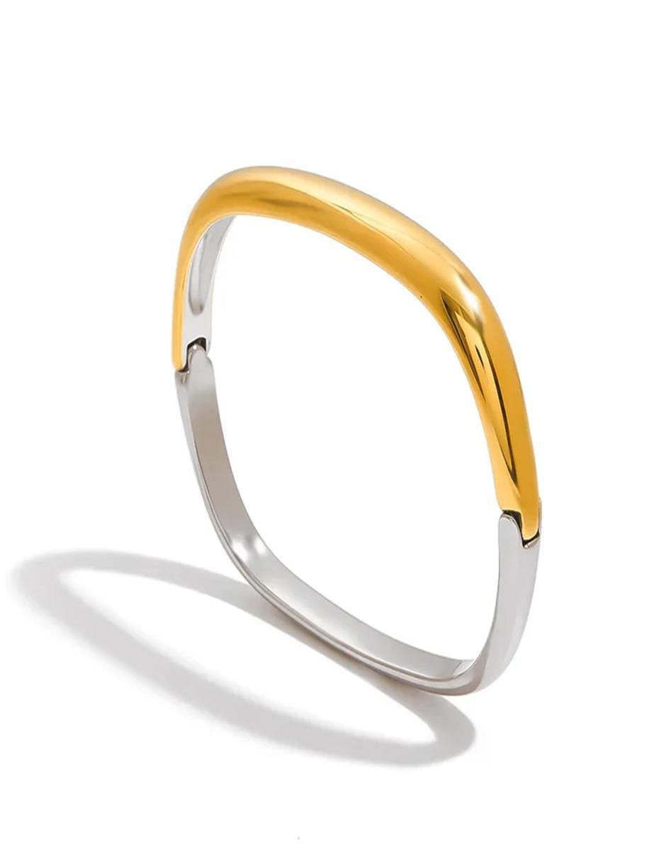 Brazalete de oro laminado 8 K Bicolor acabado pulido 1