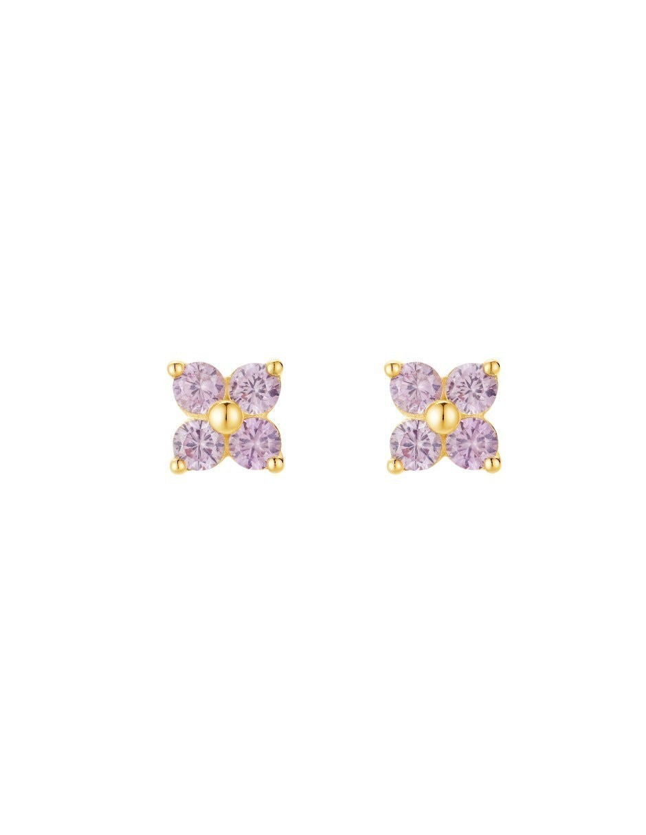 Aretes cortos Les Néréides Classic Reviste de plata P 925 con acabado baño de oro Aretes cortos Les Néréides Classic Reviste de plata P 925 con acabado baño de oro