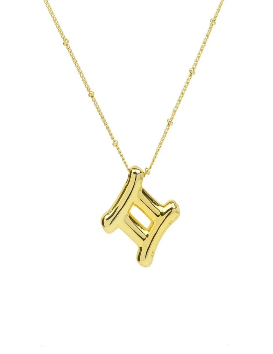 Collar con dije de signo zodiacal de oro laminado 10 K Collar con dije de signo zodiacal de oro laminado 10 K