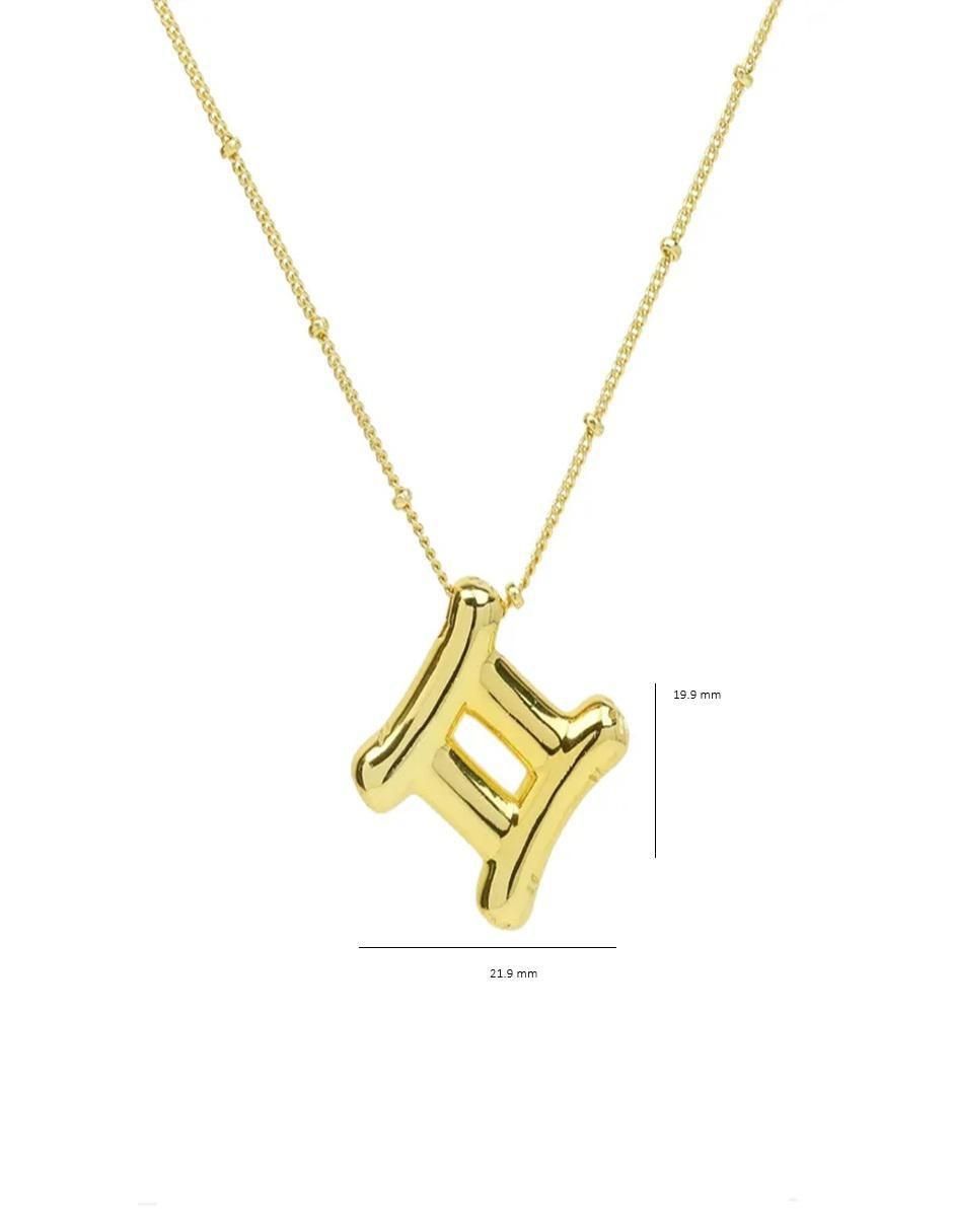 Collar con dije signo zodiacal de oro laminado 10 K 4