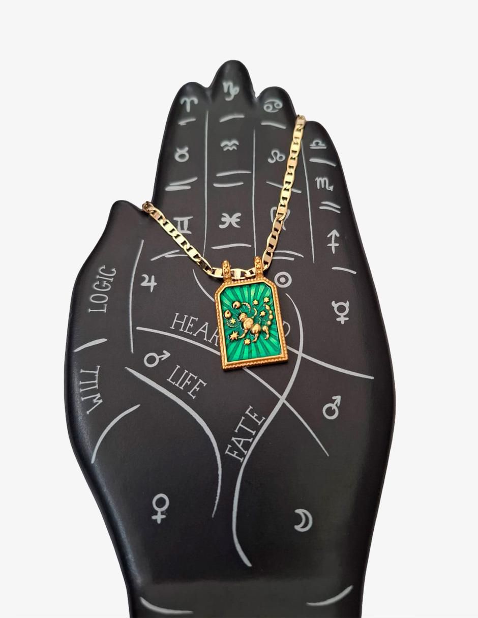 Collar con dije signo zodiacal Constelaciones de oro laminado 10 K 3