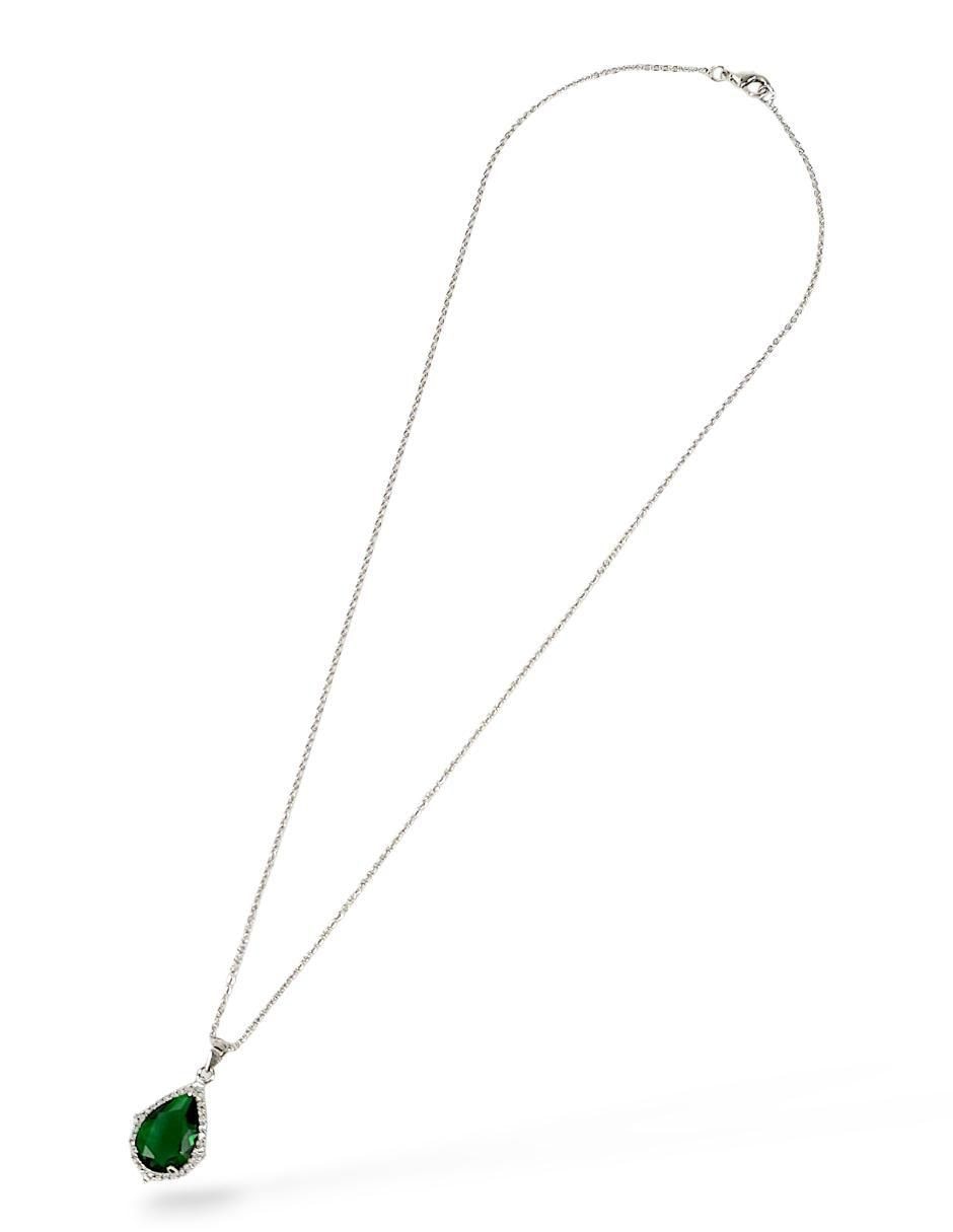 Aretes y collar de gota zirconia