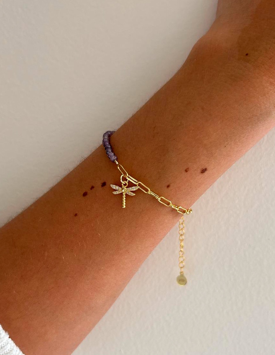 Pulsera con zirconia Golden Circonias acabado baño de oro 14 K 3