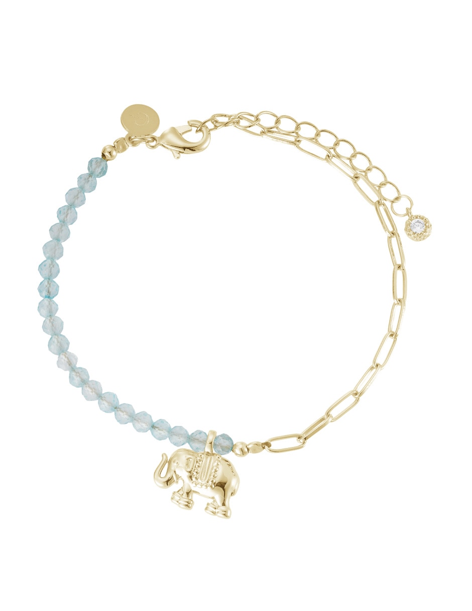 Pulsera con zirconia Golden Circonias acabado baño de oro 14 K Pulsera con zirconia Golden Circonias acabado baño de oro 14 K