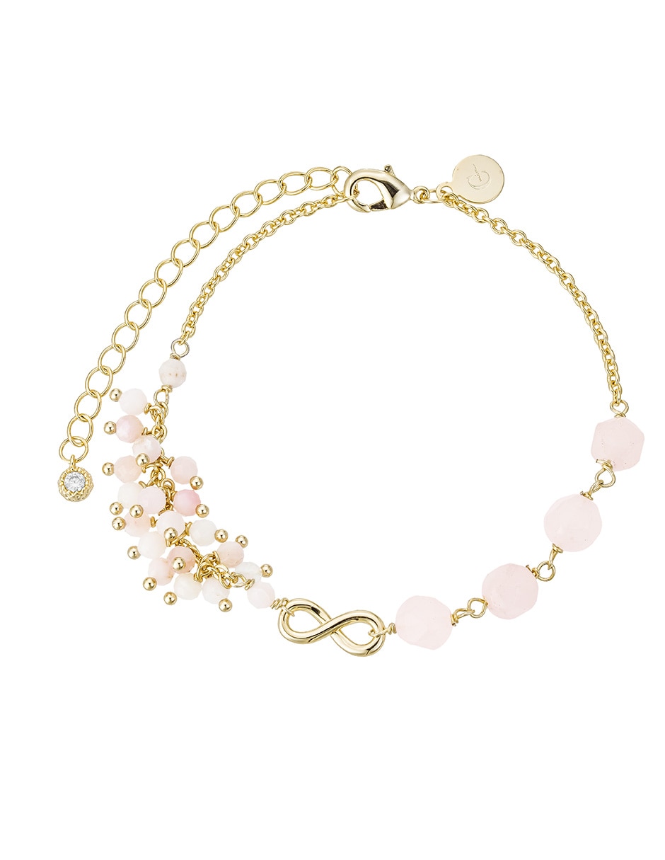Pulsera con zirconia Religiosos acabado baño de oro 14 K Pulsera con zirconia Religiosos acabado baño de oro 14 K