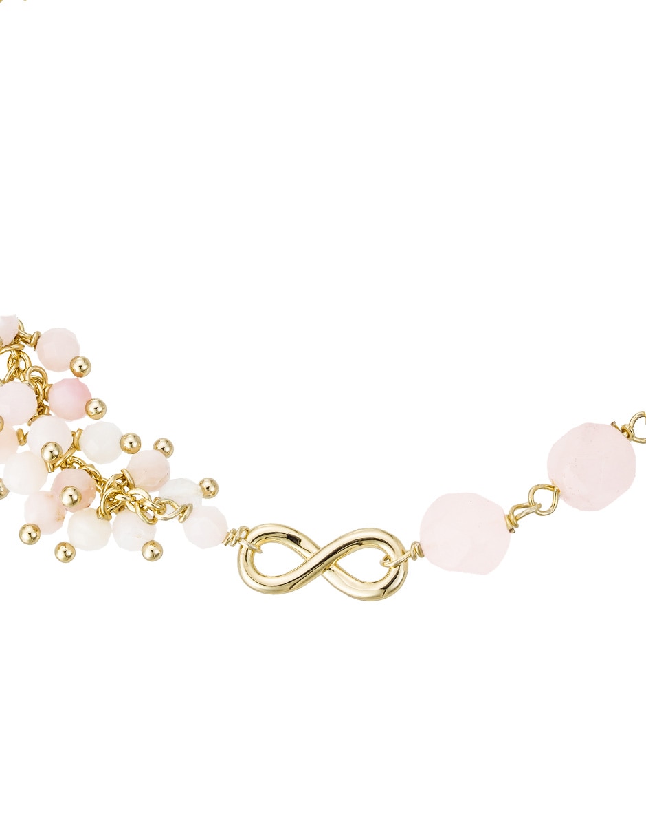 Pulsera con zirconia Religiosos acabado baño de oro 14 K 2