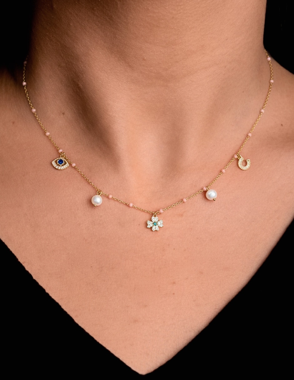 Collar Protección con acabado baño de oro 14 K 3