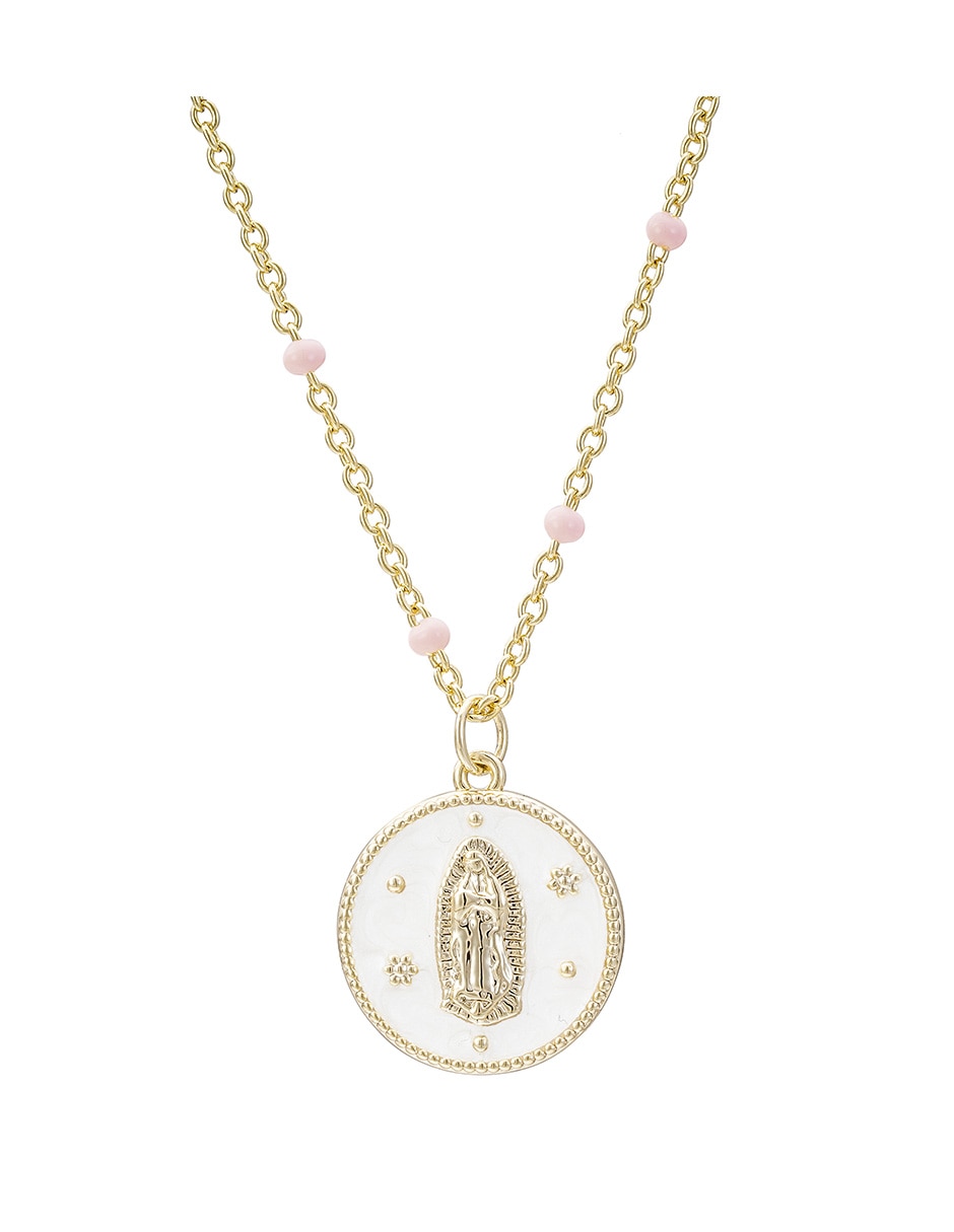 Collar virgen Religiosos con acabado baño de oro 14 K Collar virgen Religiosos con acabado baño de oro 14 K