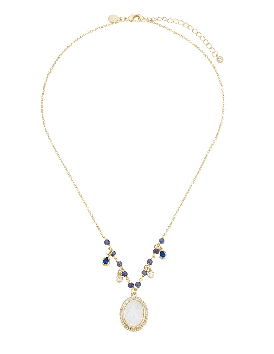 Collar virgen Religiosos con acabado baño de oro 14 K 2