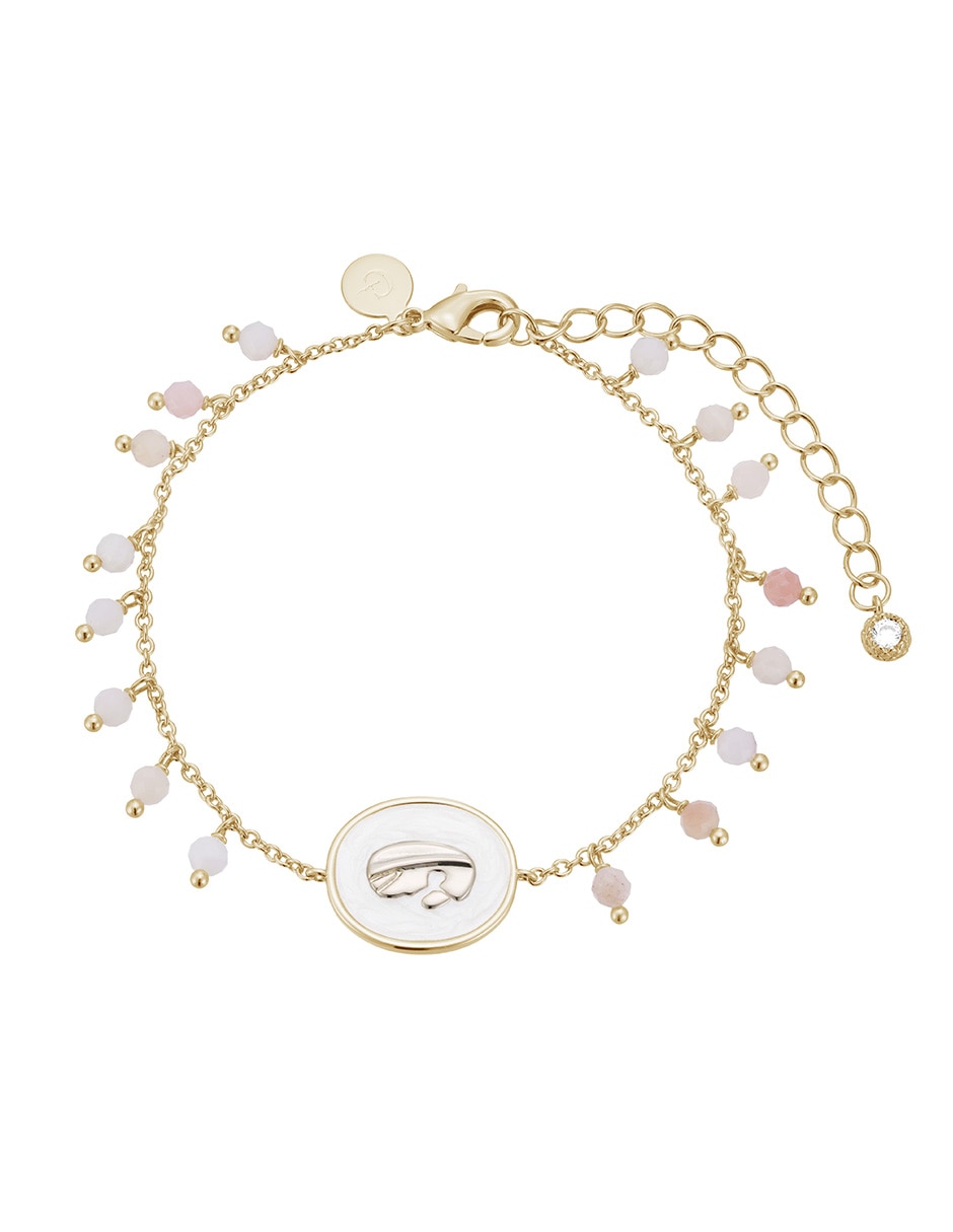 Pulsera con zirconia Religiosos acabado baño de oro 14 K Pulsera con zirconia Religiosos acabado baño de oro 14 K
